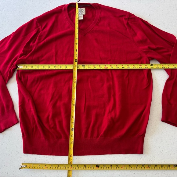 St. John's Bay Mens Red Heather V-Neck Sweater Size XXL Grunge & Preppy Look VTG - Picture 9 of 10